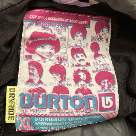 Burton Black Pinstripe Men's Ski Jacket XL - Picture 5 of 7